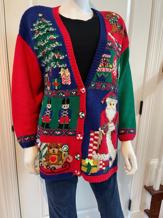 YETI ハンドニットカーディガン 手編み ヴィンテージ ケーブルニット