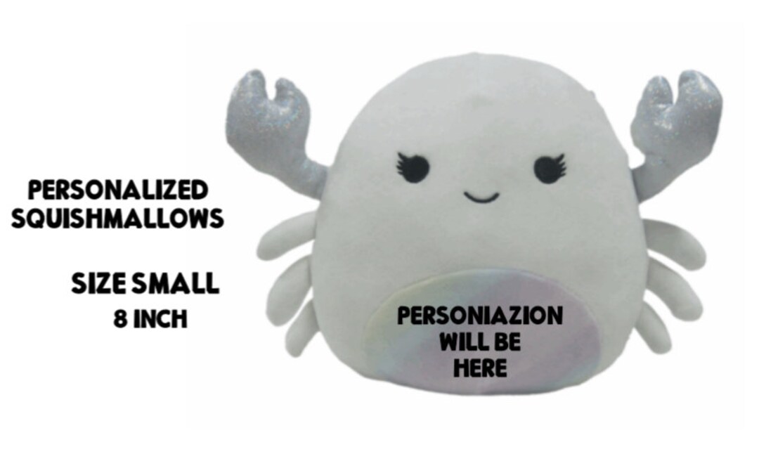 Squishmallows With Name Added Stuffed Animals Ocean Crab Etsy