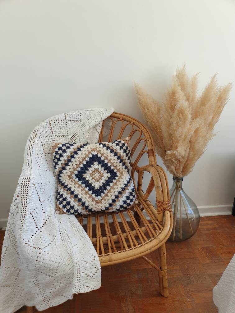 Coussin Granny Handmade | Fait Main Au Crochet
