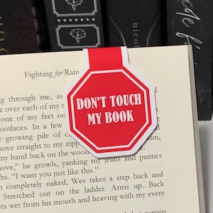 Don&#39;t Touch my book Magnetisches Lesezeichen | Buchliebhaber Geschenk | Bücherwurm Geschenk | Romanze Leseratte | Schmutzleser