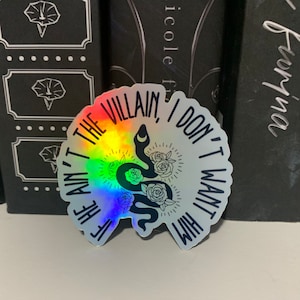 If He Ain’t The Villain Sticker | Bookish Sticker | Book Lover Gift | Bookish Merch | Book Boyfriend | Smut Reader | Kindle Sticker