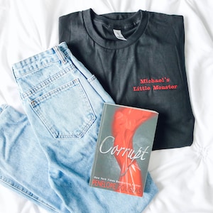 Michael’s Little Monster Shirt | Devil’s Night by Penelope Douglas inspired shirt | Bookish Embroidered Shirt | Book Lover Gift