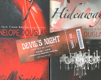 Devil's Night Ticket Bookmark | Devil's Night by Penelope Douglas Merch | Dark Romance | Devil's Night | Smut Reader
