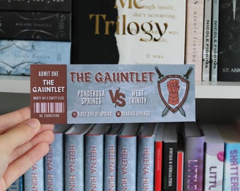 The Gauntlet Ticket Bookmark | Officially Licensed Hollow Boys Series Monty Jay Merch | Dark Romance Merch