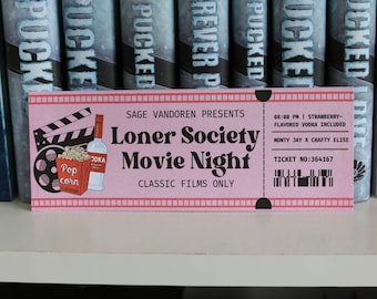 Movie Night Ticket Bookmark | Hollow Boys Series Monty Jay Offically Licensed Merch