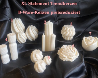 XL Statement Kerzen, Kerzen-Sets, B Ware Kerzen, extra große Trendkerzen, Handmade Kerzen, Naturwachskerzen, stark Preisreduziert