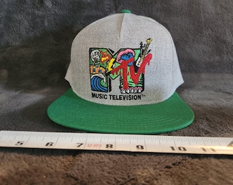 MTV Hat Snapback Adjustable Cap | Vintage Blue MTV Music