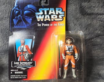J* Vintage New NOS 1995 Kenner Star Wars POTF X-Wing Fighter Luke Skywalker-actiefiguur