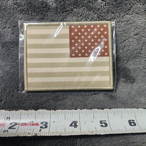 New 3.75"×3" Reverse Green American Flag Hook and Loop patch Tactical Velcro