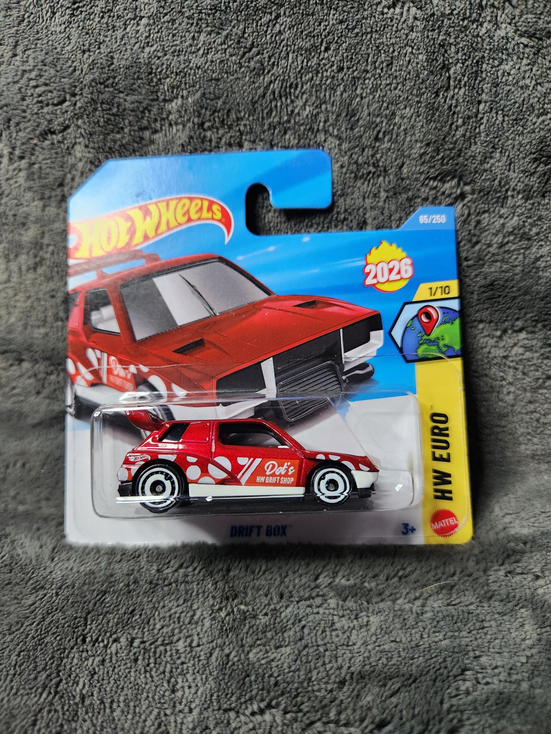 M* 2025 Mattel Hotwheels Red Drift Box HW Euro Series 1/10 65/250