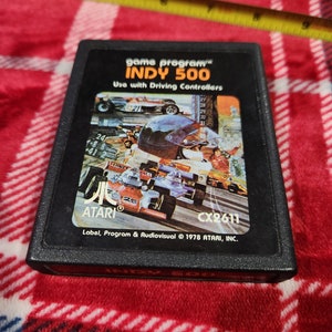 Vintage WORKING 1978 Indy 500 Atari 2600 game cartridge