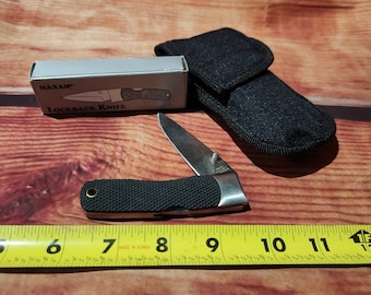 Navaja plegable Maxam vintage NOS con caja y estuche originales, modelo SKMX33.