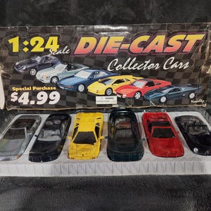 J** New set of 6 1:24 Scale metal Diecast Collectors cars with original box and packaging
