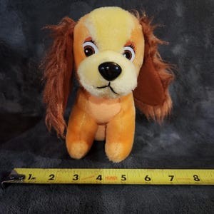 J* Vintage 7&quot; Lady From Lady and the Tramp Walt Disney Plush Stuffed Animal