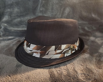 vintage chapeau Fedora Goorin marron homme moyenne