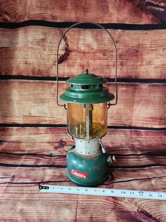 Vintage Coleman Lantern 220F/228F Pyrex Amber Globe 10/1964