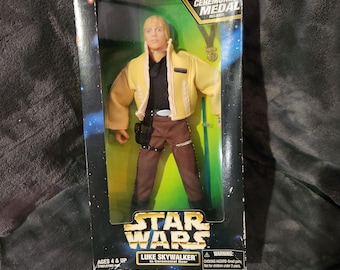 J* Vintage NEW NOS Star Wars 1997 Luke Skywalker Ceremonial Gear Action Figure 12” Kenner