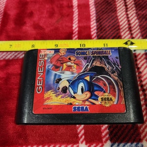 Vintage WORKING 1993 Sonic Spinball Sega Genesis game cartridge