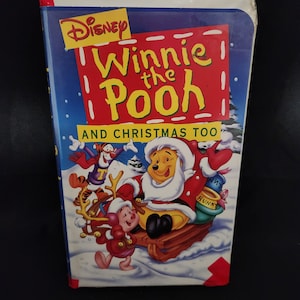 Vintage WORKING VHS Walt Disney Winnie The Pooh And Christmas Too Clamshell Case