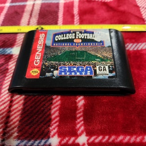 Vintage WORKING college football national championship Sega Genesis game cartridge