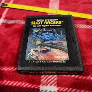 Vintage WORKING 1978 Slot Racers Atari 2600 game cartridge