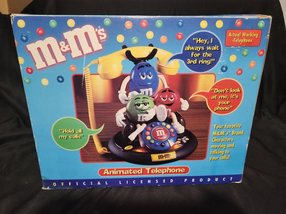 BRAND NEW Vintage M&ms Animated Telephone Lights up and Talks. 3