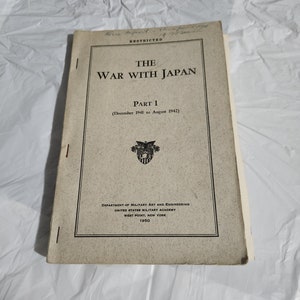 Vintage RESTRICTED The War with Japan Department Technical booklet 1950