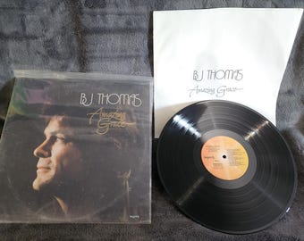 J* vintage 1981 Amazing Grace par BJ Thomas disque vinyle Work Incorporated records