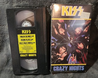 J* Vintage Rock Band KISS Crazy Nights VHS Video Tape