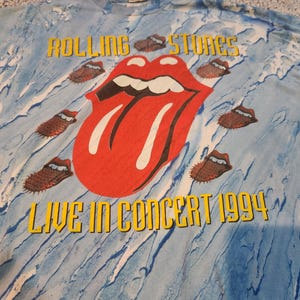 Vintage 1994 Single Stitch Rolling Stones Voodoo Lounge Tour T-Shirt X-Large XL