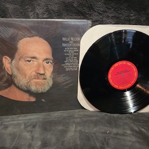 J* Vintage Willie Nelson sings Kristofferson LP vinyl record