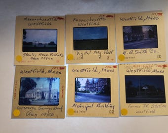 Lot of 6 Vintage Westfield Massachusetts 35mm Film Slides
