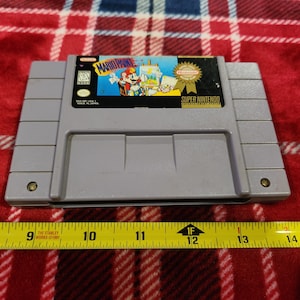 ヴィンテージ 動作中 1991 マリオペイント スーパーファミコン エンターテイメント システム カートリッジ SNES ゴールド ステッカー