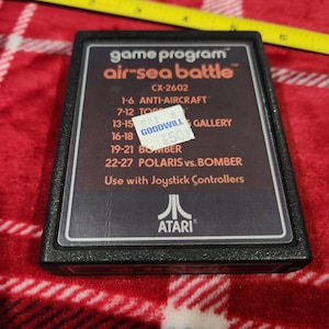Vintage WORKING 1977 Air Sea battle Atari 2600 game cartridge