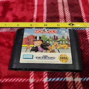 Vintage WORKING 1992 Monopoly sega Genesis game  cartridge
