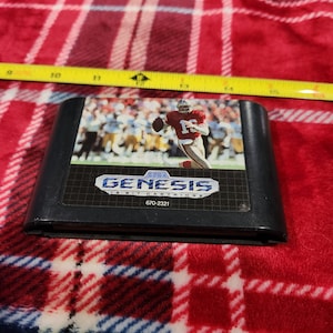 Vintage WORKING 1993 NFL Sports Talk Football Sega Genesis game cartridge