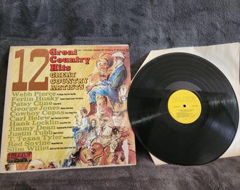 J* Vintage 12 Great Country Hits vinyl record Hilltop records