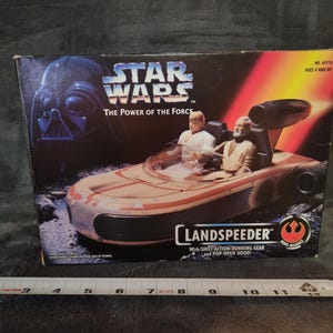 J* Vintage New NOS 1995 Star Wars Landspeeder Kenner POTF Shift Action Running Gear & Pop-Open Hood