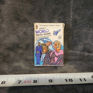 Jahrgang 1984 Professor Hoyle's World Trivia Game Series 4 Kartenspiel