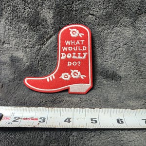 New 3.25" "What Would Dolly Do" Dolly Parton Boot Hook and Loop patch Tactical Velcro