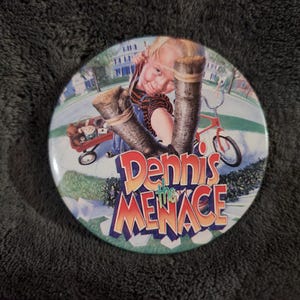 Vintage 3&quot; Dennis The Menace Promotion Promo pinback button pin