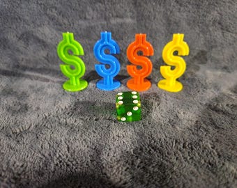 Vintage 1973 Parker Brothers Billionaires Board game game pieces and dice