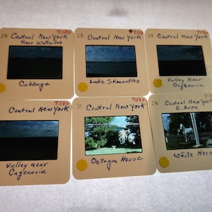 Lot of 6 1970s Vintage Central New York 35mm Film Slides Cazenovia/ octagon house/ white horse