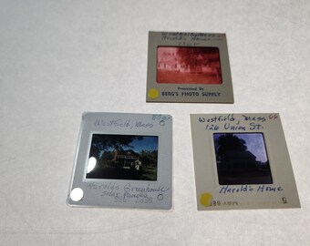 Lot of 3 Vintage Westfield Massachusetts 35mm Film Slides 1960s Homes scenery