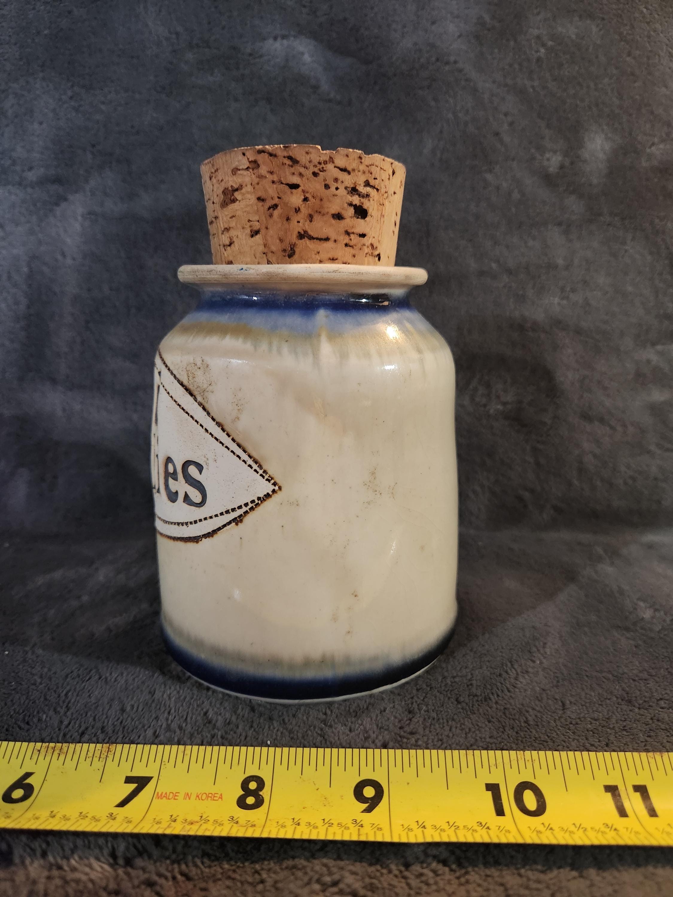 Vintage Dr. Brophy Word Jars Pottery 