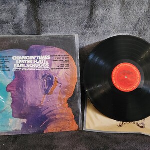 J* Vintage 1968 Changin Times van Lester Flatt en Earl Scruggs vinylplaat Columbia Records