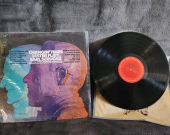 J* Vintage 1968 Changin Times by Lester Flatt and Earl Scruggs vinyl record Columbia records