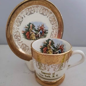 Crest-O-Gold garantiert 22k Teetasse & Untertasse Vintage
