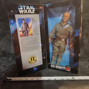 J* Vintage 1995 Star Wars Collector Series 12” Luke Skywalker Doll In Bespin Fatigues 3 Figure.