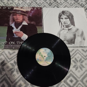 J* Vintage 1976 A night on the Town Rod Stewart LP vinyl record Warner Bros